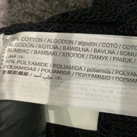 Victoria Beckham x Mango Black Textured Knit Polo Crochet Top - Picture 5 of 5